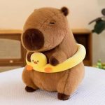 Cute Chubby Capybara Plush Swimming Ring 45cm
