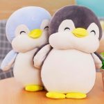 Kawaii Penguin Couple Plush Dolls 30cm Blue & Black