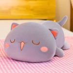 Grey Peach Cat Plush Super Soft