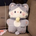 40CM Plushie Soft Stuffed Cat – Grey