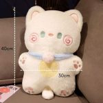 40CM Plushie Soft Stuffed Cat – White
