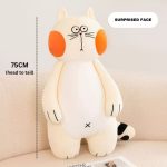 75cm Cat Plush Soft Stuffed Toy – Surprised Face