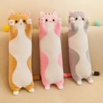 50CM Long Cat Plushie Kitten Bolster – Grey - Image 2