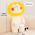 75cm Cat Plush Soft Stuffed Toy – Frowned Face