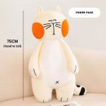 75cm Cat Plush Soft Stuffed Toy – Poker Face
